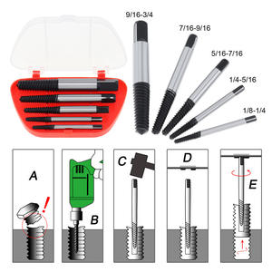Kit de 8 extracteurs de vis pour robinets et vannes d'angle, incluant un outil de démontage de vis abîmées pour une réparation efficace - Product Image 3