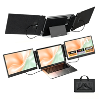 Moniteur portable double écran 14 pouces FHD 1080P IPS LCD avec USB Type-C pour PC et ordinateur portable, usage professionnel OEM/ODM