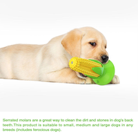 Jouet à mâcher en forme de maïs à ventouse absorbant le son pour chiens avec fonction de brossage des dents