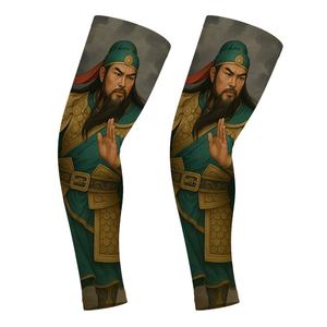 Verano ciclismo brazo protección solar mangas largas hielo seda flor impreso <span class=keywords><strong>tatuaje</strong></span> hielo <span class=keywords><strong>tatuaje</strong></span> para hombres mujeres poliéster sombrilla conjunto - Product Image 5