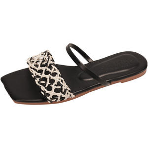 Sandales d'été en satin de soie à une bride, style européen, à talons hauts, élégantes et tendance, à talon épais pour femmes - Product Image 1