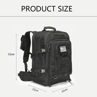 Sac à dos tactique multifonctionnel 55L en tissu Oxford durable, grande capacité, neuf d'usine, vente en gros