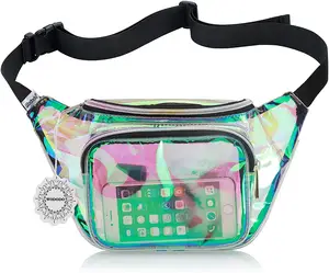 Женская водонепроницаемая сумка через плечо, блестящая Лазерная голографическая поясная сумка