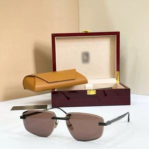 Lunettes de soleil rétro 2026 pour femmes, de marque, design tendance, sans monture, verres dégradés, lunettes sans cadre pour dames - Product Image 5