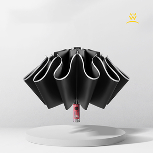 Paraguas de viaje grande y moderno completamente automático, protección UV, diseño plegable reflectante inverso para hombres y mujeres, lluvia solar de doble uso - Product Image 1