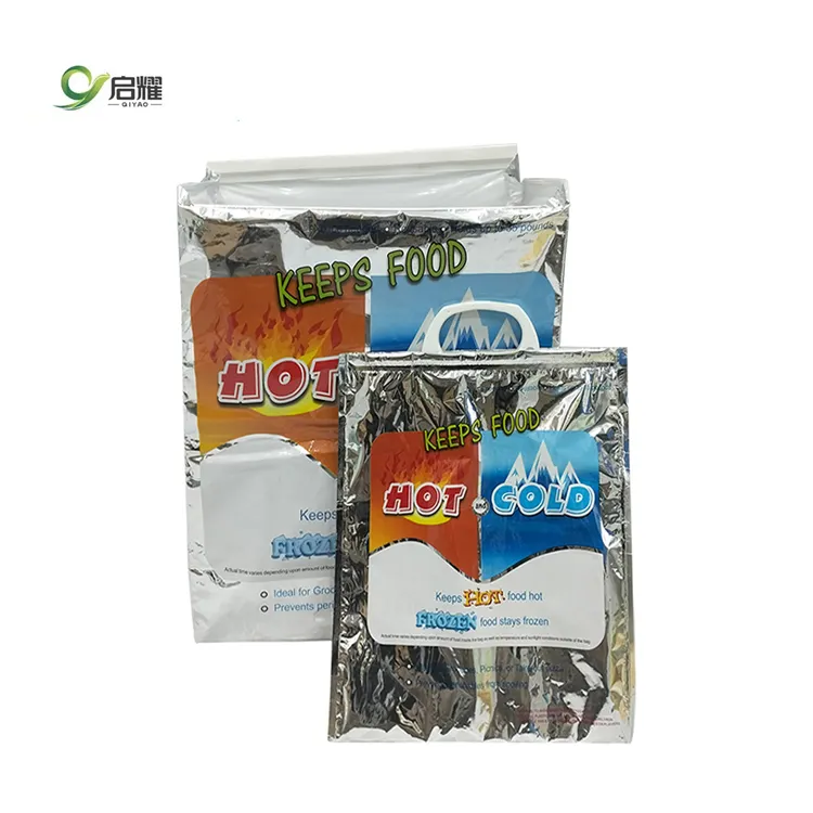 Wholesale QY thermal cooler bag Aluminum foil Take Away food deliver insulation thermal bag for food delivery
