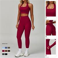 Ensembles Simple Belle Utilitaire Fantaisie Corset Vêtements Femmes Marque Privée Mode Funky Butt Scrunch Yoga Ensemble Veste