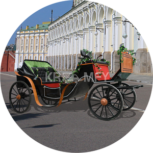 Pony Horse Carriage Hot Selling Classic Sightseeing Carriage Electric Horse Carriage 4 Wheel Marathon Horse Wagon - Product Image 3