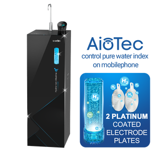 Purificador de Agua Alcalina de Hidrógeno Karofi KAE-S68 de Calidad Premium, Dispensador de Agua Fría y Caliente, Diseño de Vidrio Negro, Uso Doméstico - Product Image 4