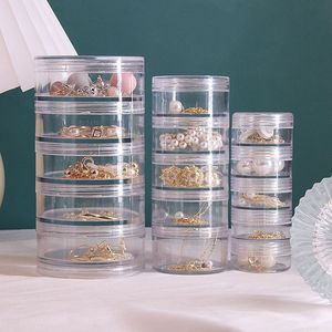 Caja de Almacenamiento Giratoria para Joyas, Organizador de Escritorio Transparente, a Prueba de Polvo, para Mujer, 1 Unidad - Product Image 2