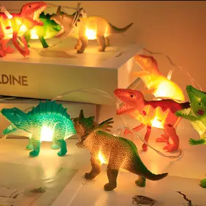 Kartun Dinosaurus Baterai String Cahaya Dekorasi Kamar Anak-anak Luar Ruangan Tali Lampu Dalam Ruangan Mainan Liburan Natal