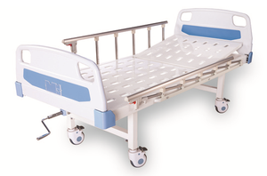 Economical Single-Crank Hospital <strong>Bed</strong> With ABS Headboard &amp; Retractable Handle, 4 Casters For <strong>Patient</strong> Safety - Product Image 2