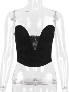 Haut bustier vintage sans bretelles pour femme, avec armatures, rembourré, <span class=keywords><strong>dos</strong></span> bas, style corset - Product Image 5