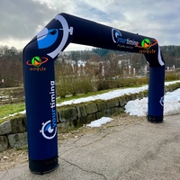 Arche gonflable publicitaire personnalisée pour événements sportifs et course, avec pompe électrique 600D pour extérieur