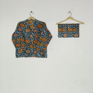 Conjunto de Pijama de Algodón Multicolor al por Mayor, Ropa de Dormir con Estampado Floral Hecho a Mano, Disponible a Precio de Mayoreo - Product Image 2