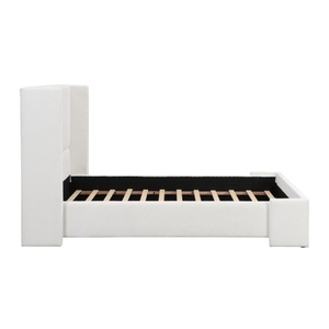 Wholesale Modern Convertible Adjustable Upholstered White Fabric Soft <b>Bed</b> with Tall Headboard <b>Queen</b> <b>Size</b> - Product Image 5