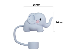 ใหม่นุ่ม 10 มม.รูปสัตว์ฟางฝาปิดฟางฝาครอบฟางซิลิโคน Topper สําหรับ Stanley 30 และ 40 ออนซ์ Tumbler - Product Image 4