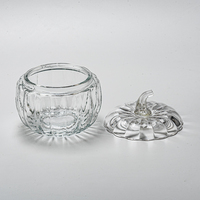 Grand bocal en verre avec motif citrouille, capacité 897 ml, récipient vide de haute qualité pour bougies avec couvercle, pour la décoration de la maison et de mariages, forme personnalisable