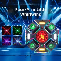 Nouvelle Lumière de Scène LED Animée Pleine Couleur à Quatre Bras, Effet Boule Magique, Laser Nid d'Abeille, Stroboscope, Lumière à Effet Mini-Tornade pour KTV et Disco