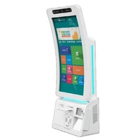 Fabricant de kiosques de paiement, kiosque de commande automatique mural avec écran tactile incurvé de 23,6 pouces, kiosque de commande de nourriture dans les restaurants