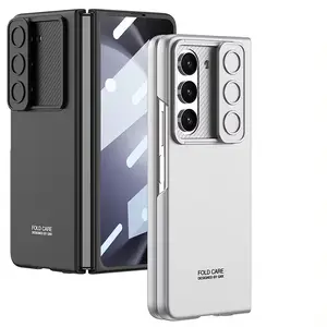 Casing ponsel Ultra tipis, casing ponsel dilapisi Nano, casing terintegrasi jendela geser Ultra tipis, tren terbaru 2024, untuk Samsung Galaxy Z Fold 5