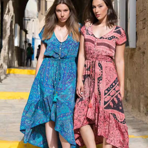 Vestido de Tirantes Sexy para Mujer, de Alta Calidad, Elegante, con Estampado Floral, sin Mangas, para Club, Verano - Product Image 1