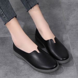 Chaussures plates pour femmes en cuir de vachette de haute qualité, style mocassins à enfiler, décontractées, pour la marche, modèle 2024, vente en gros, prix abordable - Product Image 5