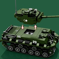 Reobix World of Tanks Seri Militer Model Tank Berat Mainan Konstruksi untuk Anak Usia 5 hingga 7 Tahun Ide Hadiah Hebat Uniseks