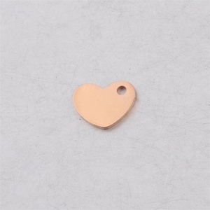 Hot Selling 7.5*10mm Stainless Steel Charms for Jewelry Marking Customized <b>Heart</b> Shape Pendants Charms - Product Image 6
