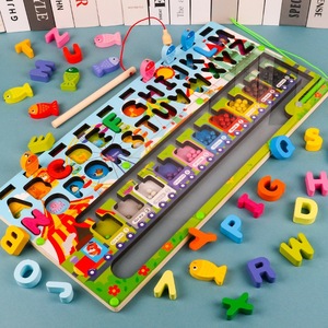 Nuevo Juego Magnético de Laberinto con Cuentas para Pescar, Juguete Educativo Temprano para Niños con Alfabeto Digital y Caminos, de Poliéster, Transfronterizo, 0-24 Meses - Product Image 4