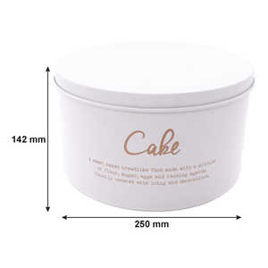 गोल्ड प्रिंटिंग पाउडर के साथ सफेद केक टिन, रसोई केक बॉक्स - Product Image 2
