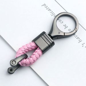 Llaveros Unisex de Cuero PU Trenzado con Anillas de Cuerda, Accesorios para Llaves de Coche, Llaveros Metálicos para Coche - Product Image 6
