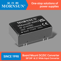 Convertisseurs de montage sur carte Mornsun DC/DC à large plage d'entrée SIP DIP 3W 6W 10W 15W 20W 30W 40W 50W 3.3V 5V 9V 12V 15V 24V Convertisseurs DC/DC