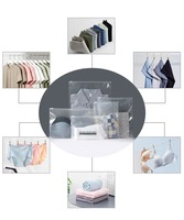 Transparente PVC-Kunststoff-Reißverschlusstasche Kleidungsverpackung Wiederverschließbarer Durchsichtiger Polybeutel für Bekleidung Ziplock-Kleiderbeutel Kundenspezifischer Großhandel