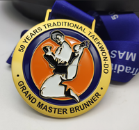 Trophée Octogonal Personnalisé Arts Martiaux Taekwondo Karaté, Faible MOQ, Alliage de Zinc Moulé Sous Pression 3D, Vente en Gros, Récompense Sportive de Compétition