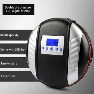 Pompa udara ban mobil 12V, silinder ganda portabel tekanan tinggi Inflator udara ban mobil ABS Digital alat darurat Kit udara darurat