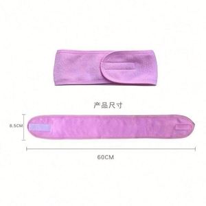 Bandeau double beauté personnalisé pour filles, avec attaches auto-agrippantes, pour le sport, le yoga, le lavage du visage et le maquillage, vente en gros - Product Image 4