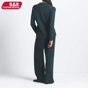 <span class=keywords><strong>Pigiama</strong></span> Morbido Personalizzato per Donne, Comodo <span class=keywords><strong>in</strong></span> COTONE Spandex <span class=keywords><strong>JERSEY</strong></span>, Maglietta a Maniche Lunghe con Bottoni per Dormire - Product Image 2