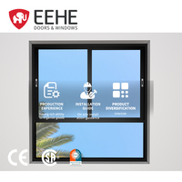 Fenêtres coulissantes en vinyle EEHE, cadre en aluminium, certifiées NFRC, insonorisées, étanches, design à grille, cadre en aluminium, fenêtre coulissante