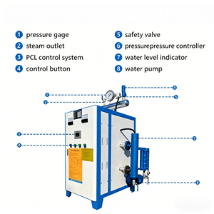 Generatore di Vapore Elettrico Automatico LDR, <span class=keywords><strong>Caldaia</strong></span> Verticale <span class=keywords><strong>30</strong></span> <span class=keywords><strong>kW</strong></span>, Struttura a Tubi di Fumo, Uso Industriale, Alta Efficienza, Materiale in Acciaio - Product Image 4