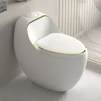 Bathroom Toilet Seat European Top Artistic Golden Split Piece Mount  Closestool
