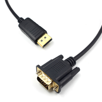 Cable Adaptador DP a DVI de 1.8m, 1080P, Chapado en Oro, PVC, Plug-and-Play, Económico, para Monitor y Cine en Casa, para Convertidor DVI