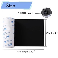 3M Patin de protection plat personnalisable en silicone noir, adhésif double face, antidérapant, pour étanchéité électrique et protection mécanique