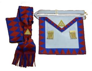 Masonic Regalia Royal Arch Delantal Sash Grand Rank Delantal de cuero con bordado de piel de cordero rico e insignia magnética para coser - Product Image 2