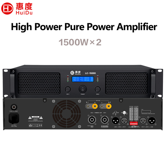 LC-15000 2CH Class TD Power Amplifier 2*1500W 8ohm 8-Way Selectable Sensitivity Stage Concert PA Amplificador Sound