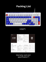 Low-Noise Ergonomic 98% Layout Keyboard, Wired Membrane Backlit Keyboard with Silent Typing