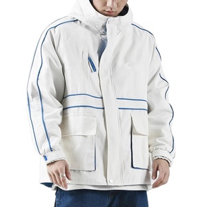 Logo personnalisé Contraste Couleur <span class=keywords><strong>Pas</strong></span> <span class=keywords><strong>Cher</strong></span> Hommes Coton À Capuche Zippé Poches Cargo Décontractés <span class=keywords><strong>Veste</strong></span> Coupe-Vent - Product Image 1