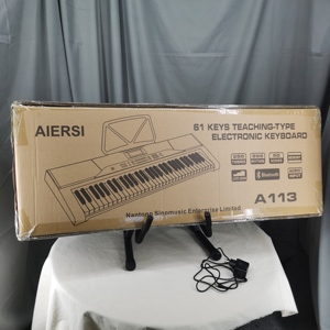Clavier de Piano 61 Touches de Bonne Qualité Instrument de Musique avec Prise Micro Écran LCD Orgue Électronique Portable pour Adulte Enfant Débutant - Product Image 1