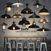 Lustre en fer noir de style industriel rétro, créatif et original, pour hôtel, restaurant, café, bar, design nostalgique américain en forme de couvercle de pot