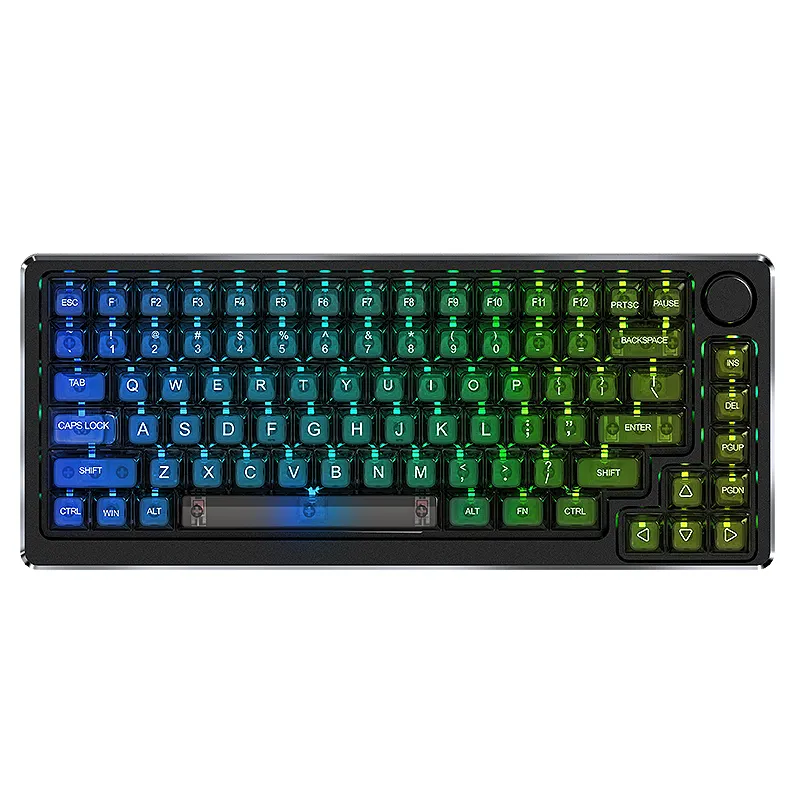 83 key Full Led Type-c Wired Blue Switch Mechanical Keyboard For Computer Gaming 80% Mechanic Keyboard